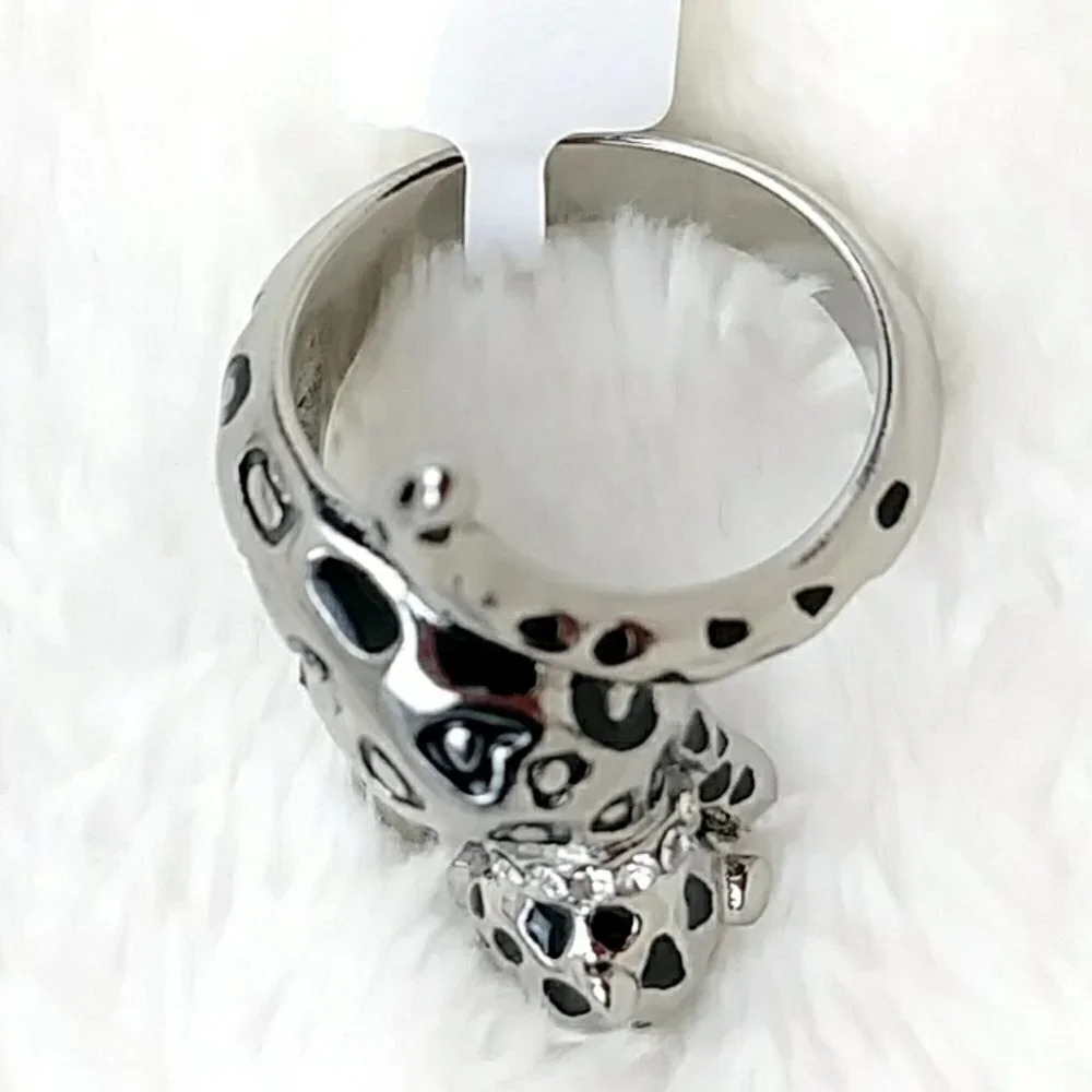 Jaguar Cat Ring Stainless Steel Hypoallergenic Women's Ring - Picture 3 of 9